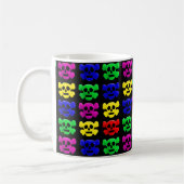 Kleurig schedelpatroon koffiemok (Links)
