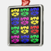 Kleurig schedelpatroon metalen ornament (Links)