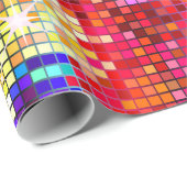 Kleurig schijfglitterpatroon cadeaupapier (Rol Hoek)