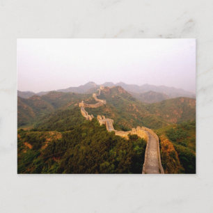 Kleurig schilderachtig aan de grote muur van China Briefkaart