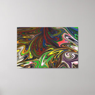Kleurig schilderen Abstracte mesterdeliekkunst Canvas Afdruk