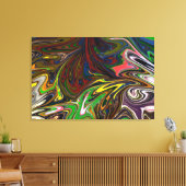 Kleurig schilderen | Abstracte mesterdeliekkunst Canvas Afdruk (Insitu (Woonkamer))