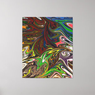 Kleurig schilderen Abstracte mesterdeliekkunst Canvas Afdruk