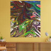 Kleurig schilderen | Abstracte mesterdeliekkunst Canvas Afdruk (Insitu (Woonkamer))