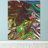 Kleurig schilderen | Abstracte mesterdeliekkunst Canvas Afdruk (Insitu (Houten vloer))