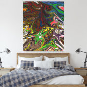 Kleurig schilderen | Abstracte mesterdeliekkunst Canvas Afdruk (Insitu (Slaapkamer))