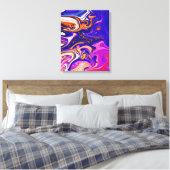 Kleurig schilderen | Beste kunst, modern abstract Canvas Afdruk (Insitu (Slaapkamer))