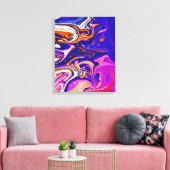 Kleurig schilderen | Beste kunst, modern abstract Canvas Afdruk (Insitu (Woonkamer))