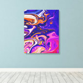Kleurig schilderen | Beste kunst, modern abstract Canvas Afdruk (Insitu (Houten vloer))