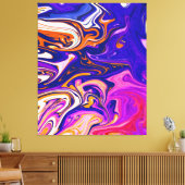 Kleurig schilderen | Beste kunst, modern abstract Canvas Afdruk (Insitu (Woonkamer))