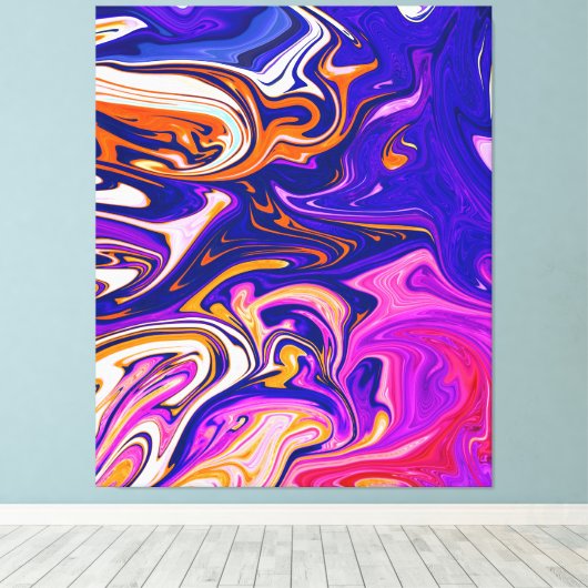 Kleurig schilderen | Beste kunst, modern abstract Canvas Afdruk (Insitu (Houten vloer))