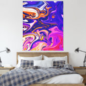 Kleurig schilderen | Beste kunst, modern abstract Canvas Afdruk (Insitu (Slaapkamer))