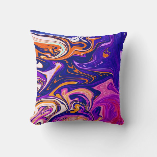 Kleurig schilderen | Beste kunst, modern abstract Kussen (Voorkant)