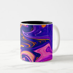 Kleurig schilderen   Beste kunst, modern abstract Tweekleurige Koffiemok