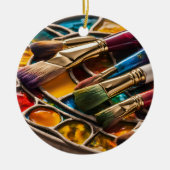 Kleurig schilderen keramisch ornament (Voorkant)