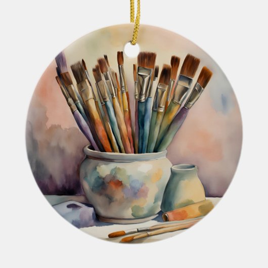 Kleurig schilderen keramisch ornament (Voorkant)