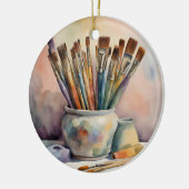 Kleurig schilderen keramisch ornament (Links)