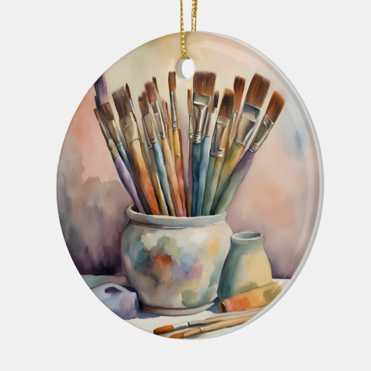 Kleurig schilderen keramisch ornament (Links)