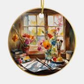 Kleurig schilderen keramisch ornament (Voorkant)