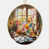 Kleurig schilderen keramisch ornament (Links)