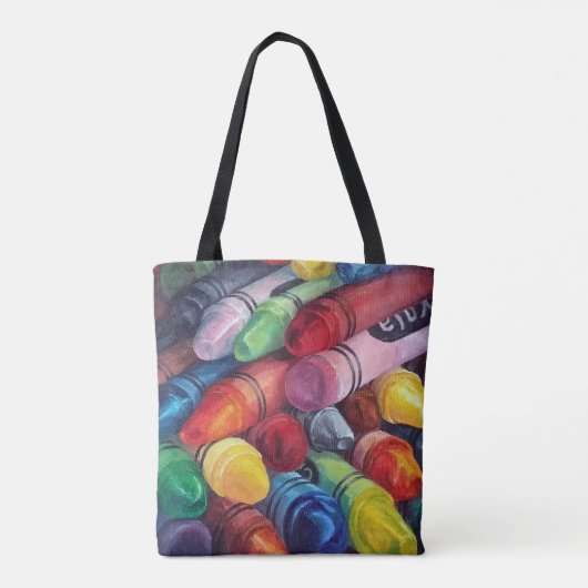 Kleurig schilderij tote bag (Achterkant)