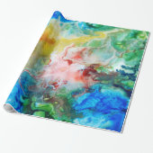 Kleurig schilderij van abstract sterrenstelsel cadeaupapier (Uitgerold)