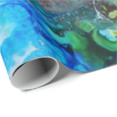 Kleurig schilderij van abstract sterrenstelsel cadeaupapier (Rol Hoek)