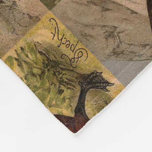 Kleurig  schilderij van eenden fleece deken (Hoek)