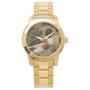 Kleurig schilderij van eenden horloge