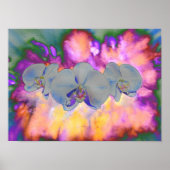 Kleurig schilderij van orchidee voor abstracte wat poster (Voorkant)
