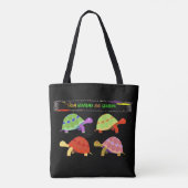 Kleurig schildpad-ontwerp van grootoudersTote Tote Bag (Achterkant)