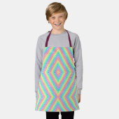 Kleurig schort met een levendig geometrisch patroo (Gedragen)
