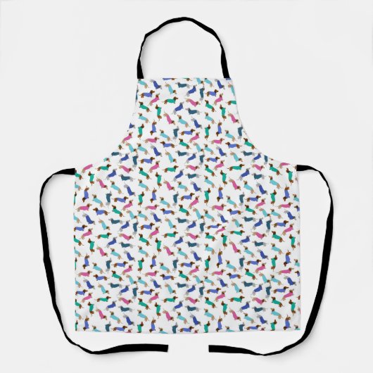 Kleurig Schort voor Dachshund Chef (Voorkant)