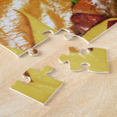 Kleurig Shiny Red | Gele kleppen Legpuzzel (Zijkant)