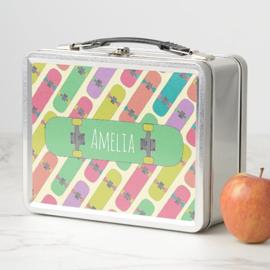 Kleurig Skateboard Patroon op maat (In situ)