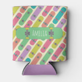 Kleurig Skateboard Patroon op maat Blikjeskoeler (Voorkant)