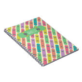 Kleurig Skateboard Patroon op maat Notitieboek (Rechterzijde)