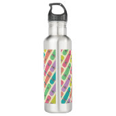 Kleurig Skateboard Patroon op maat Waterfles (Achterkant)