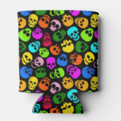 Kleurig Skulls-patroon in zwart Blikjeskoeler (Achterkant)