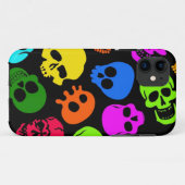 Kleurig Skulls-patroon in zwart Case-Mate iPhone Case (Achterkant (horizontaal))