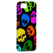 Kleurig Skulls-patroon in zwart Case-Mate iPhone Case (Back/Rechts)