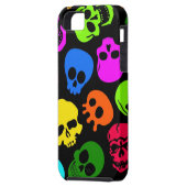 Kleurig Skulls-patroon in zwart Case-Mate iPhone Case (Achterkant Links)