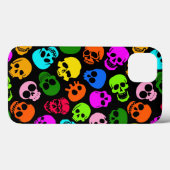 Kleurig Skulls-patroon in zwart Case-Mate iPhone Case (Achterkant (horizontaal))