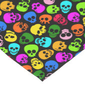 Kleurig Skulls-patroon in zwart Korte Tafelloper (Hoek)