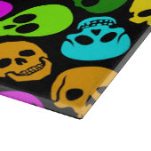 Kleurig Skulls-patroon in zwart Snijplank (Hoek)