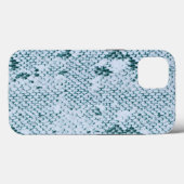 Kleurig slangenontwerp in blauw groen en wit Case-Mate iPhone case (Achterkant (horizontaal))