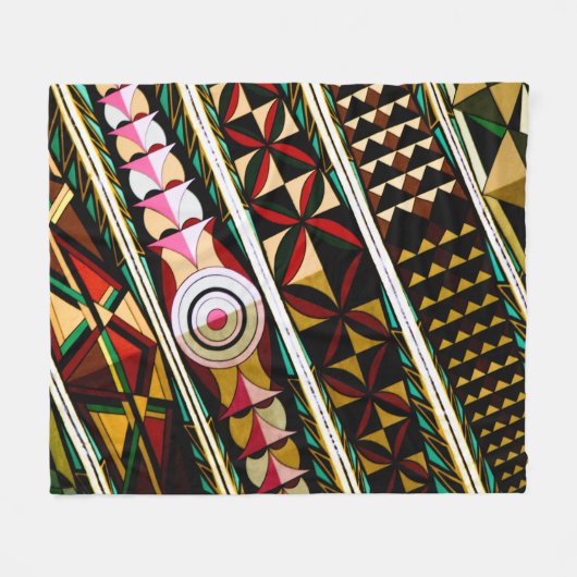 Kleurig Spaans plafond Fleece Deken (Voorkant (Horizontaal))