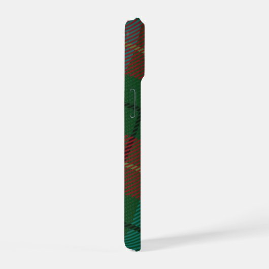 Kleurig speldenpatroon met moderne scriptnaam iPhone 15 case (Rechterkant)