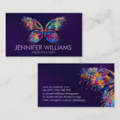 Kleurig spintavlindervisitekaartje visitekaartje (Voorkant / Achterkant)