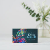 Kleurig spintavlindervisitekaartje visitekaartje (Staand voorkant)